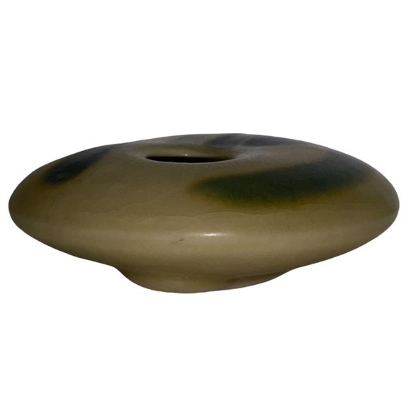 Ikebana Handmade Flower Vase Olive Green - Picture 4 of 6